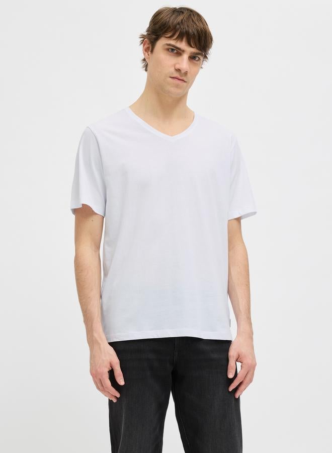 Rebel تي شيرت جريب باسيك قصير الأكمام على شكل حرف V - Image 1