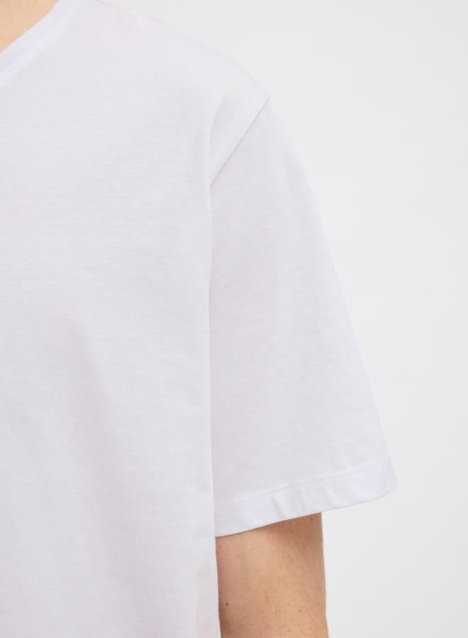 Rebel تي شيرت جريب باسيك قصير الأكمام على شكل حرف V - Image 3