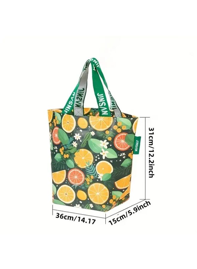 Foldable Tote Bag Gorgeous Flower Language Design Washable Durable Portable Shopping Bag - Image 5