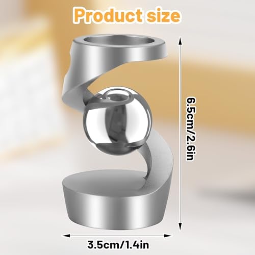 DOLASEV Kinetic Desk Toys Desk Toys for Office for Adults Metal Fidget Toys for Kids Desk Fidgets for Adults Silver - Image 5