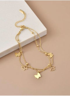 Stainless Steel Gold Plated Anklet