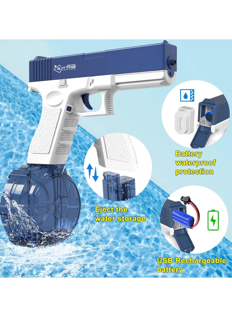 NiceYlotos Water Gun - 32ft Long Range Electric Water Gun, High Pressure Spray Guns, High Capacity Water Gun and Water Pistols for Adults and Kids (Blue Water Gun) - Image 2