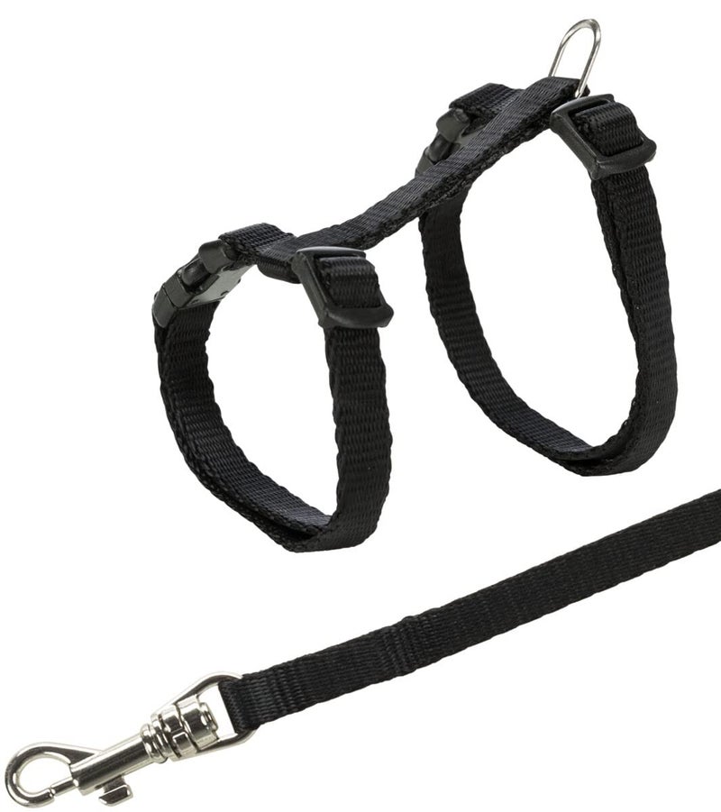 Trixie: - Cat Harness with Leash | Comes with Snap Buckles which Makes it Easier to Use | Strong D-Ring Keeps The Harness and Leash in Place | Assorted Colours - 22–42 cm/10 mm, 1.25 m - Image 2