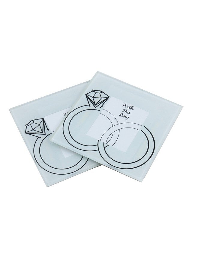 JADES Jades : with This Ring Frame Glass Coaster  - Image 1