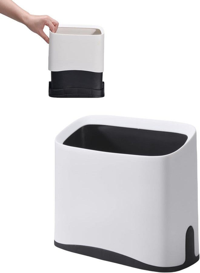 QPOIBSD حامل مجرفة فضلات القطط الأبيض من QPOIBSD، سلة مهملات صغيرة بغطاء، حامل مجرفة فضلات القطط لصندوق الفضلات، يتوافق مع معظم صناديق فضلات القطط ويناسب معظم مجارف فضلات القطط. - Image 1