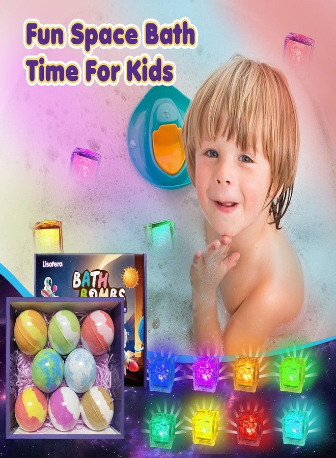 Lisotera Bath Bombs for Kids with Toys Inside, 8 Light up Bath Bomb of Solar System Set, Planet Bath Bomb with Surprise Inside, Kid-Friendly Bubble Bath Fizzies Gifts for Boys Girls - Image 4