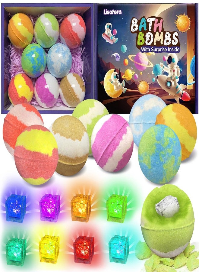 Lisotera Bath Bombs for Kids with Toys Inside, 8 Light up Bath Bomb of Solar System Set, Planet Bath Bomb with Surprise Inside, Kid-Friendly Bubble Bath Fizzies Gifts for Boys Girls - Image 1