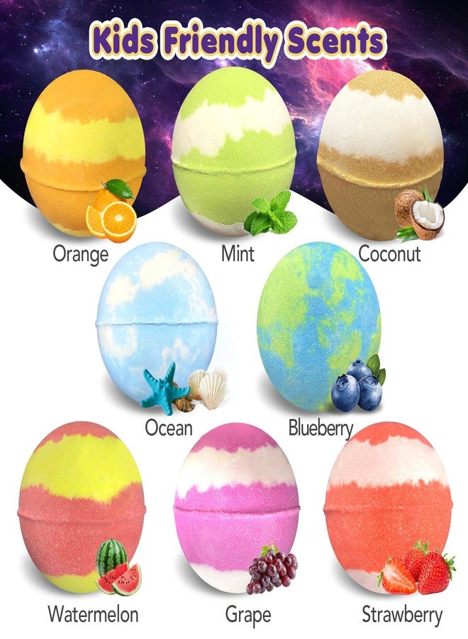 Lisotera Bath Bombs for Kids with Toys Inside, 8 Light up Bath Bomb of Solar System Set, Planet Bath Bomb with Surprise Inside, Kid-Friendly Bubble Bath Fizzies Gifts for Boys Girls - Image 2