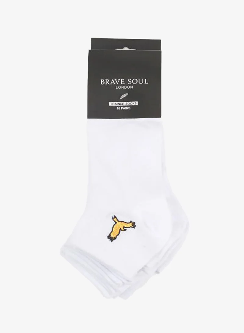 BRAVE SOUL  MENS 10 PACK SOCKS WITH EMBROIDERY DETAILS for Men | Best Price UAE