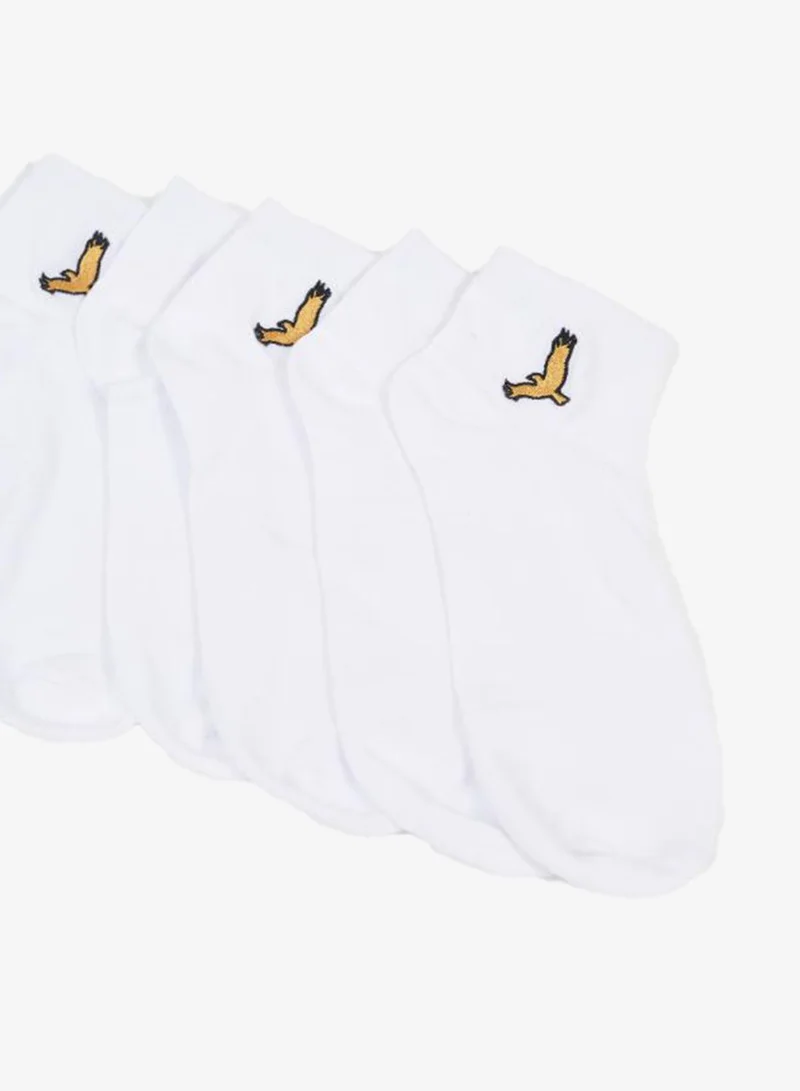 MENS 10 PACK SOCKS WITH EMBROIDERY DETAILS