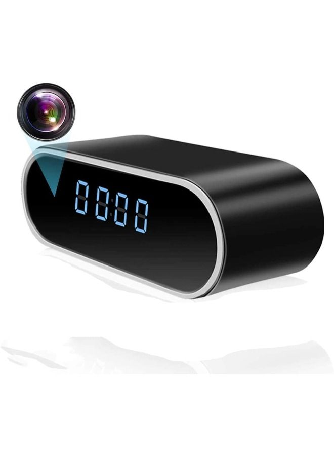 SHOPI Multifunctional Baby Monitor Home Security Mini Clock Camera With Rechargeable battery 128gb memory card support with night vision - Image 1