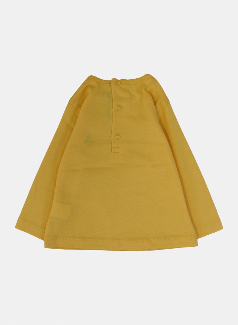 Pompelo Baby Girls Cotton T-Shirt – Yellow - Image 2