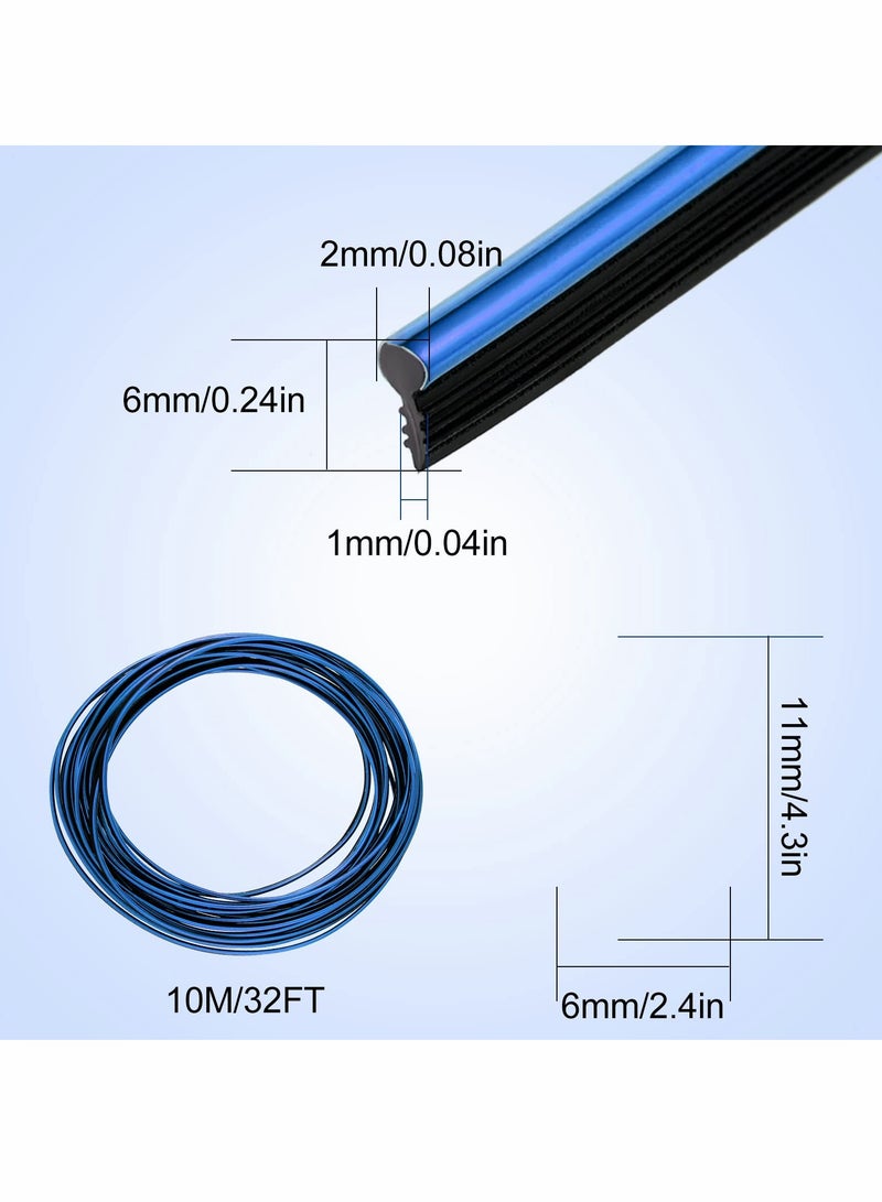 Car Interior Moulding Trim Strips, Universal Car Decoration Pinstriping Filler Insert Strips, DIY Flexible Strip Garnish Accessory with Installing Tool (Blue, 10FT) - Image 5