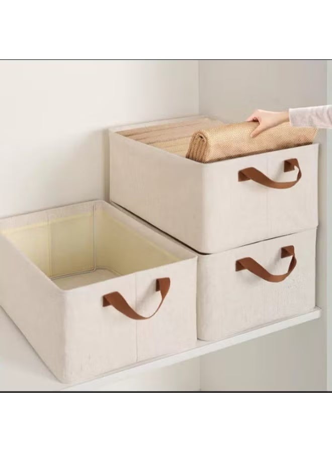 صندوق تخزين الملابس بمقابض كبيرة وسميكة ومتينة وقابلة للطي، صناديق تخزين مكعبة لتنظيم الفوط والملابس - Image 5