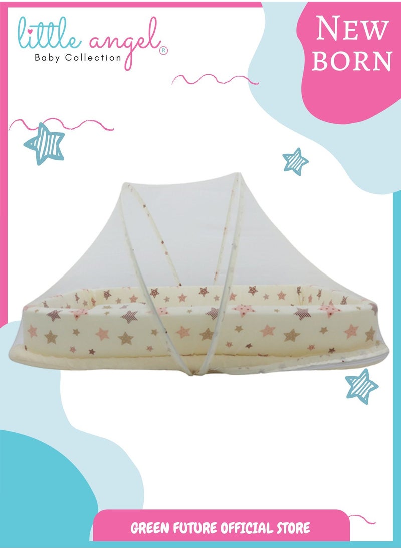 Little Angel - Baby Bed with Mosquito Net - Portable Infant Sleeping Bed with Canopy and Soft Padding for Newborns and Toddlers - Image 1