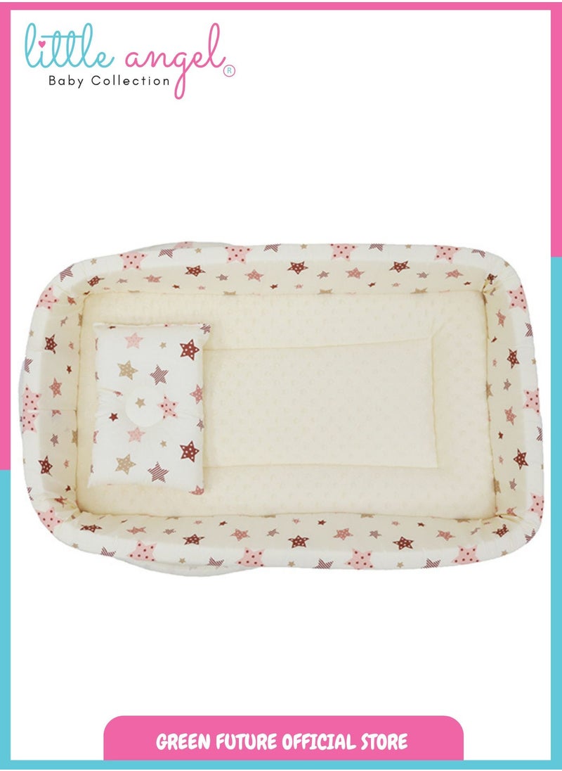 Little Angel - Baby Bed with Mosquito Net - Portable Infant Sleeping Bed with Canopy and Soft Padding for Newborns and Toddlers - Image 1