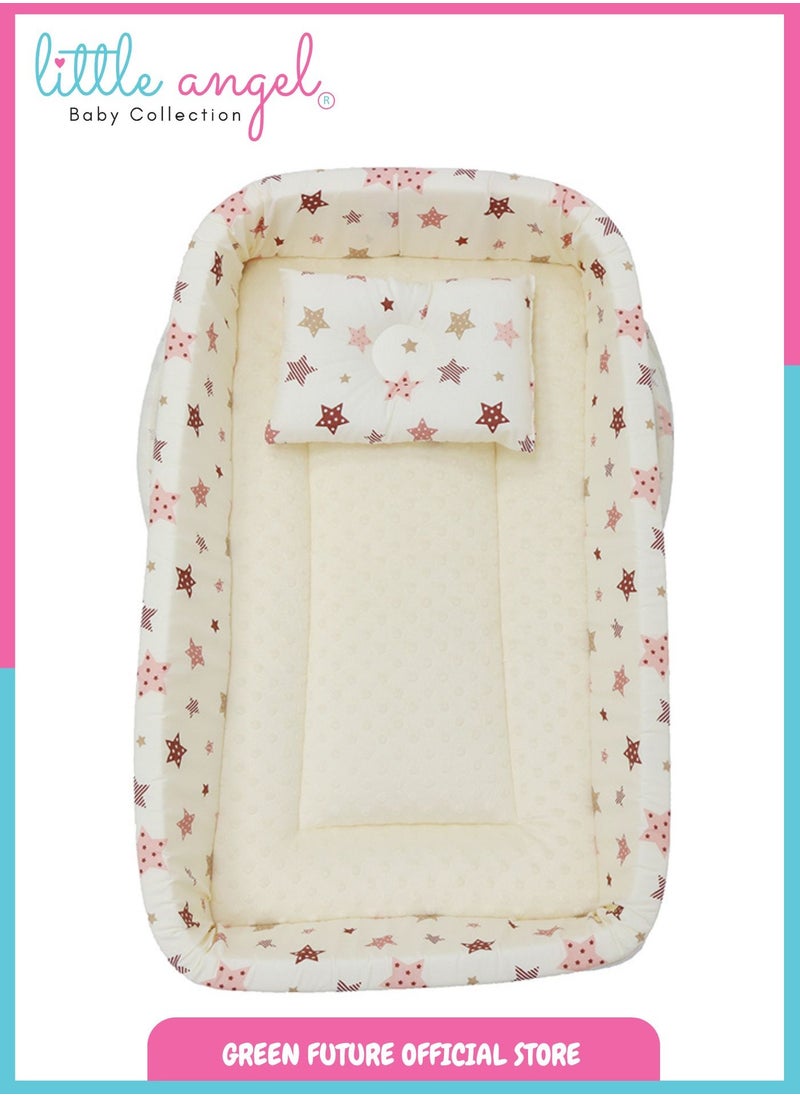 Little Angel - Baby Bed with Mosquito Net - Portable Infant Sleeping Bed with Canopy and Soft Padding for Newborns and Toddlers - Image 1