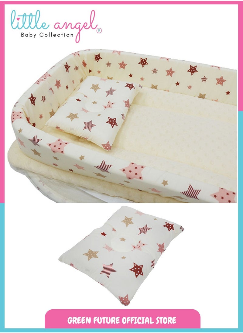 Little Angel - Baby Bed with Mosquito Net - Portable Infant Sleeping Bed with Canopy and Soft Padding for Newborns and Toddlers - Image 1
