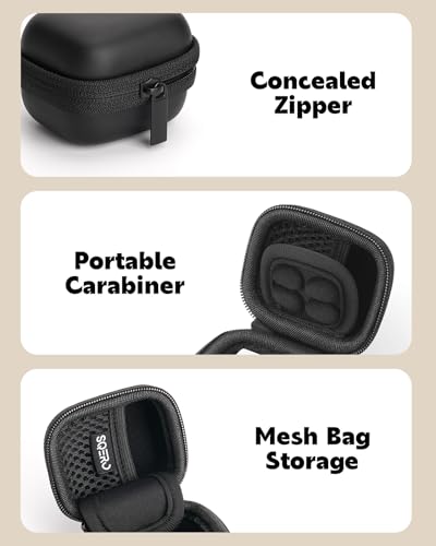 SQERO Case for FIXD Car Diagnostic Tool, Bluetooth OBD2 Scanner Diagnostic Tool Mini Compact Portable Storage Bag, Shockproof Waterproof (Only Case) (Black) - Image 3