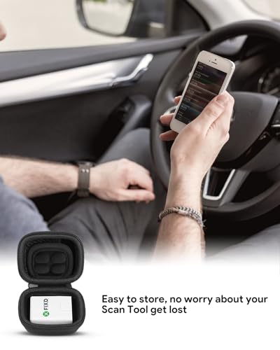 SQERO Case for FIXD Car Diagnostic Tool, Bluetooth OBD2 Scanner Diagnostic Tool Mini Compact Portable Storage Bag, Shockproof Waterproof (Only Case) (Black) - Image 5