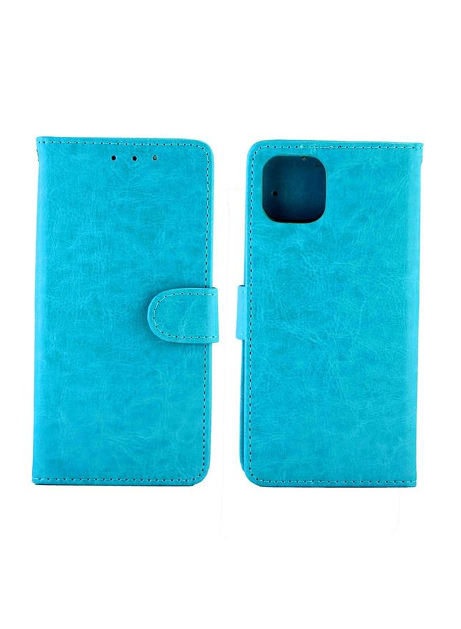 اس-توب جراب لهاتف OPPO A92s، جراب واقٍ من الجلد بتصميم Crazy Horse، قابل للطي أفقيًا، مع حامل وفتحات للبطاقات ومحفظة وإطار للصور - Image 2