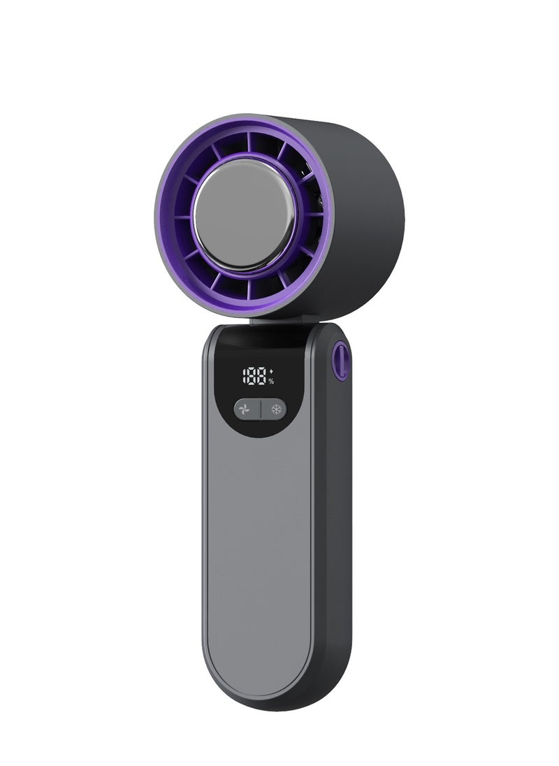 Luttec - Ice Sense Semiconductor Handheld Fan, Long Life 4000mAh Portable Mini Fan 100 Speed Stepless Variable Speed Strong Wind Efficient Rapid Cooling, Foldable with Lanyard Refrigeration Compressor Mini Fan Type-C Quick Charge Home Office Outdoor Cooling Magic Tool - Image 1