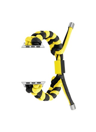Replacement Strap For Apple Watch 42mm Paracord Fishtail Braided Silicone Bead Watch Band Black Yellow - pzsku/ZED7D5068499CABF5E3D0Z/45/_/1714875485/5d02ffdc-2a5e-408c-a68e-e058510ce01d