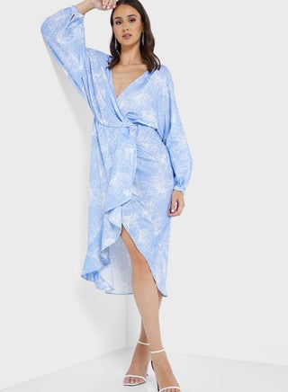 Surplice Neck Tie Detail Dress - pzsku/ZED7D56AC0B81C47189BAZ/45/_/1698983376/c671867b-f2d1-4a2b-84b0-936aa81b1200