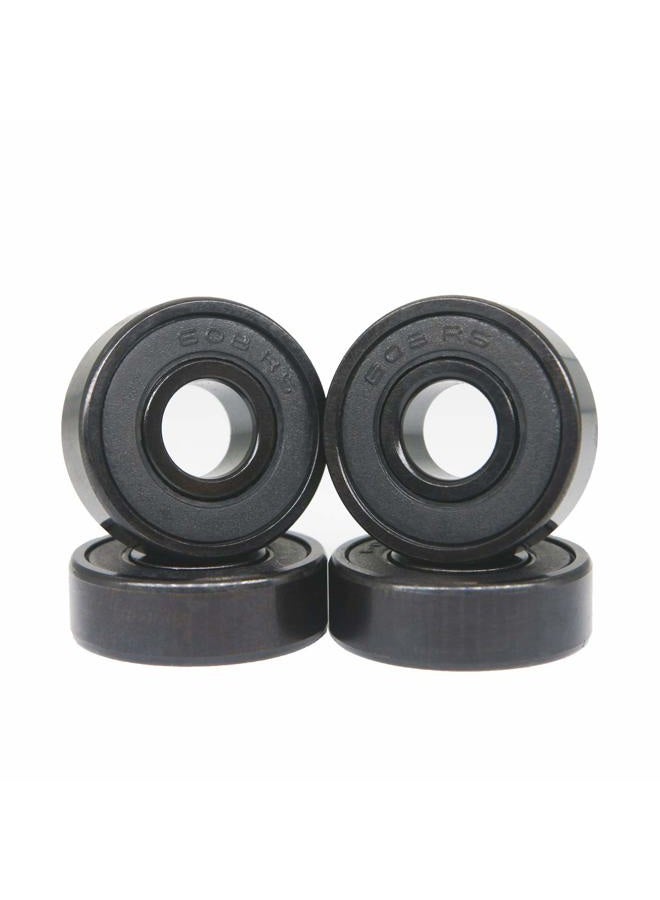 Z-First High Speed 608RS Hybrid Black Ceramic Bearings for Longboard, Inline Skates, Skateboard, Scooters, Skateboard and more (Pack of 4, Black) - Image 4