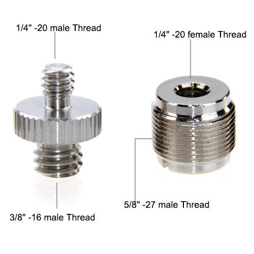 CAMVATE Convert Screw Adapter,1/4"-20 & 3/8"-16 and 5/8-27 - 1204 - Image 2