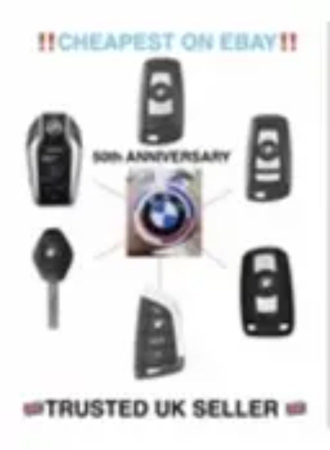 بي إم دبليو ملصقات شعار الذكرى الخمسين لشركة BMW، شارات، شعار، مفتاح تحكم عن بعد للسيارة - Image 4