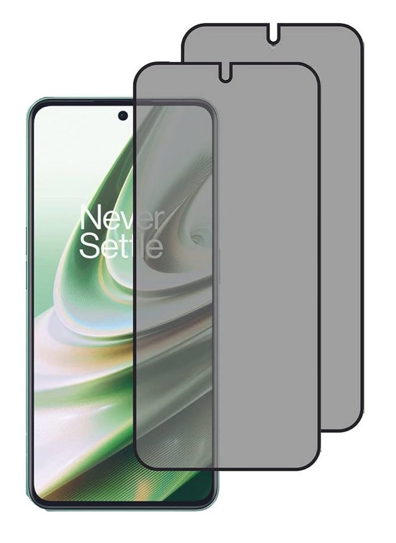 we3 2 Piece Tempered Glass Screen Protector Anti-Spy Privacy Designed For OnePlus 10R Full Glue Edge to Edge Full Screen Coverage And Bubble Free  - Image 1