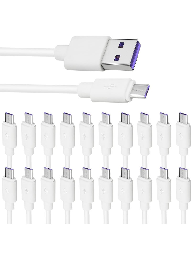 YONK USB TO MICRO 20-Pack Bulk, 2m Charging Cord Multi Pack, White - Image 1