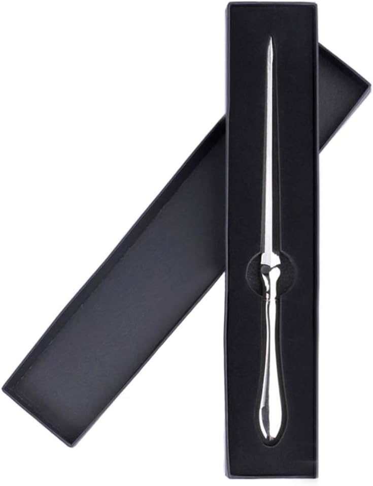 BANCHELLE Letter Opener Envelope Slitter Zinc Alloy with Black Box (Silver, 9.06 × 0.71 × 0.39 inches), 1 Piece - Image 1