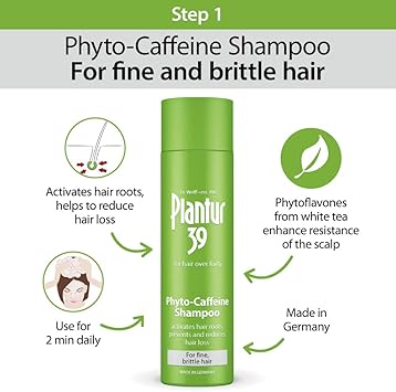 Plantur 39 Caffeine Shampoo Conditioner and Tonic Prevents and Reduces Hair Loss For Fine Brittle Hair Unique Galenic Formula Supports Hair Growth 250ml Shampoo 150ml Conditioner 200ml Tonic - Image 2