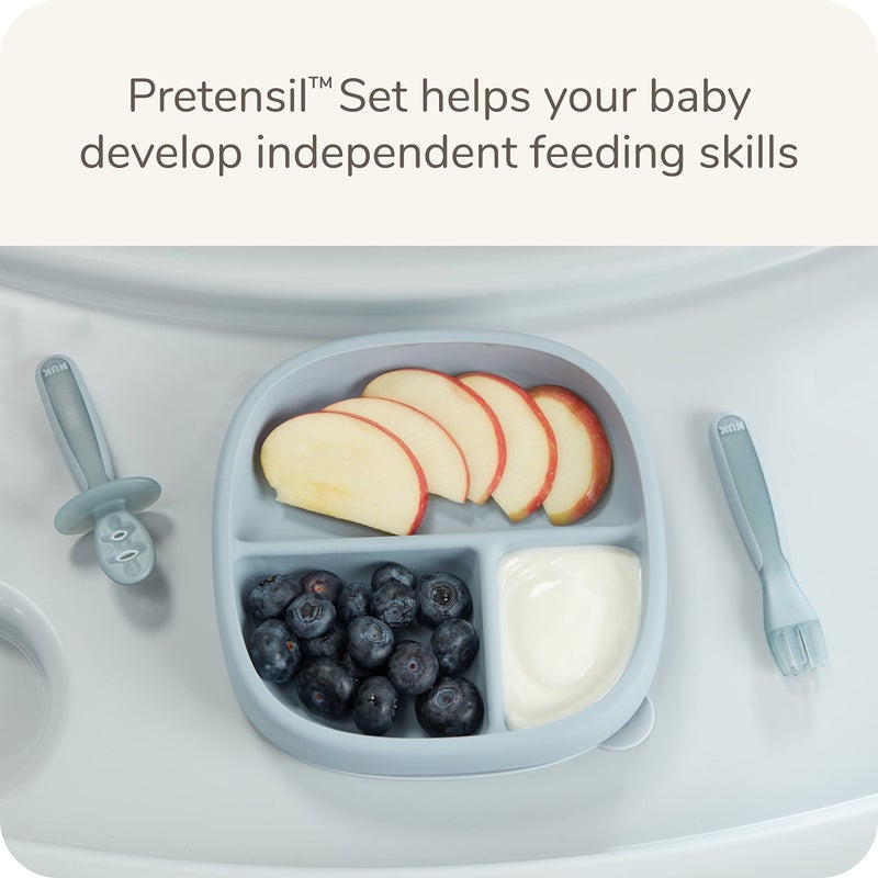 NUK for Nature Pretensil Dipper Spoon and Fork Set, Easy to Grip for Self-Feeding Development, Mess-Free Feeding, Top Rack Dishwasher-Safe, BPA & Latex-Free - Image 2