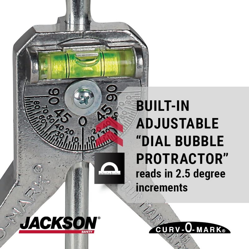 Jackson Safety Pipe Marker Centering Tool - Standard 4" Y-Type Head, Measure Pipes 0.5" and Above - Curv-O-Mark Standard 6 - Image 5