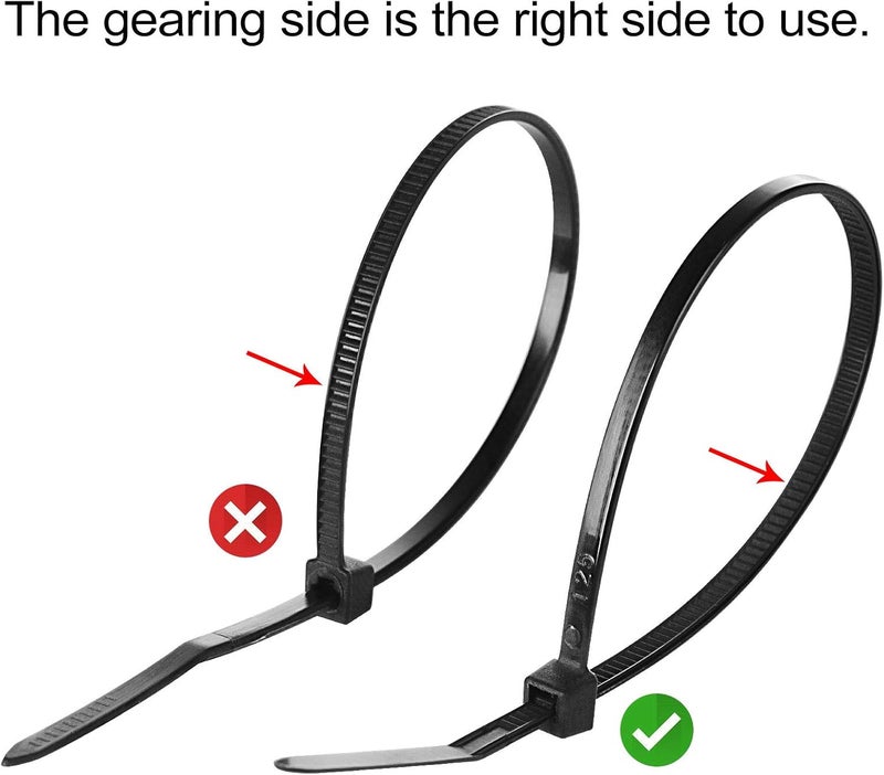 XHF 200pcs 3/4" Back-Glue Self Adhesive Black Strong Cable Zip Tie Mounts with 8" Ties, Screws, UV Protection Outdoor Sticky Wire Fasteners Cable Clips Management Anchors Organizer Holders Squares - Image 2