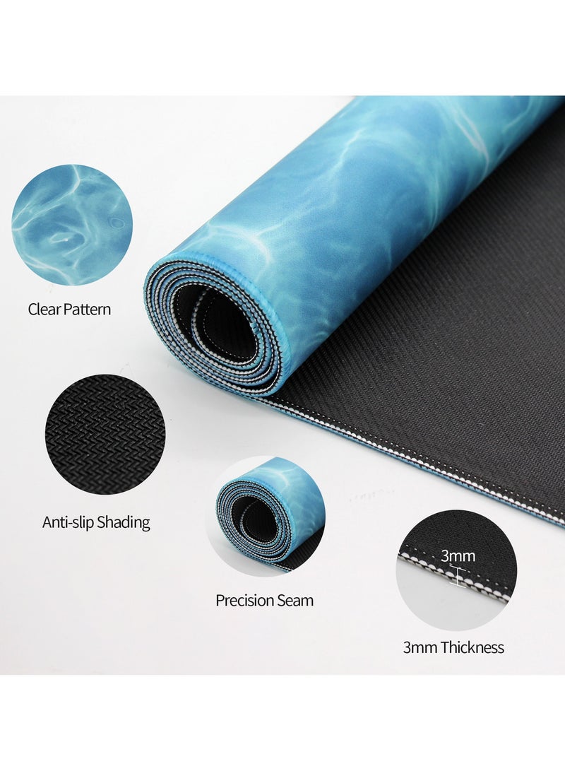 Snooe Large Mouse Pad Extended Mouse Pad Non-Slip Rubber Base Gaming Mouse pad Office Desk Mat Desk Pad Smooth Cloth Surface Keyboard Mouse Pads for Computers - Image 5