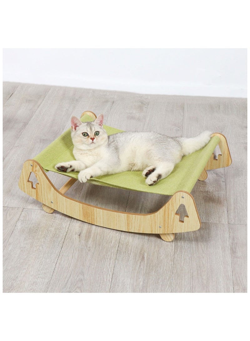 Cool Baby COOLBABY Cat Bed Pet Bed Pet Shaker Antislip Mat Design Washable Breathable Cloth Pad Solid Wood Cat Bed - Image 3