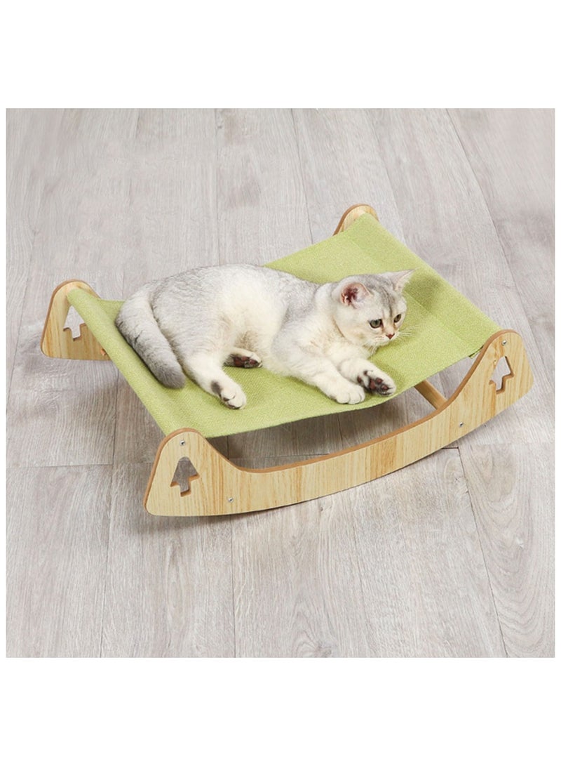 Cool Baby COOLBABY Cat Bed Pet Bed Pet Shaker Antislip Mat Design Washable Breathable Cloth Pad Solid Wood Cat Bed - Image 4