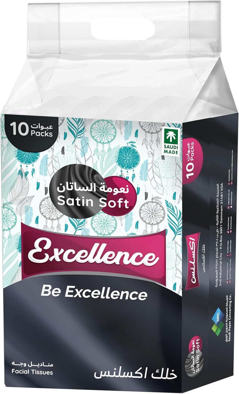 Facial Tissues 2-Ply x 140 Sheets, 10 Pieces - Pack of 1