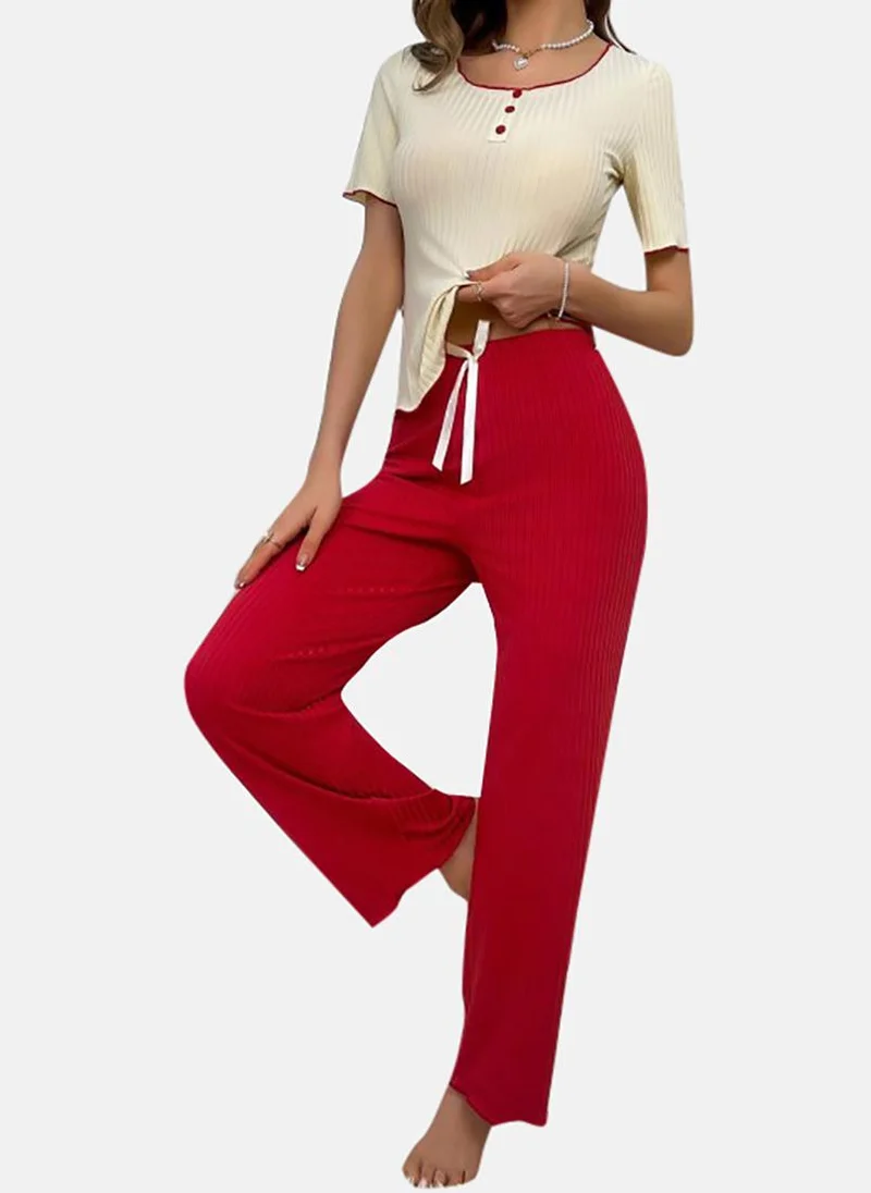 يونيكي Cream Solid Pyjamas & Top