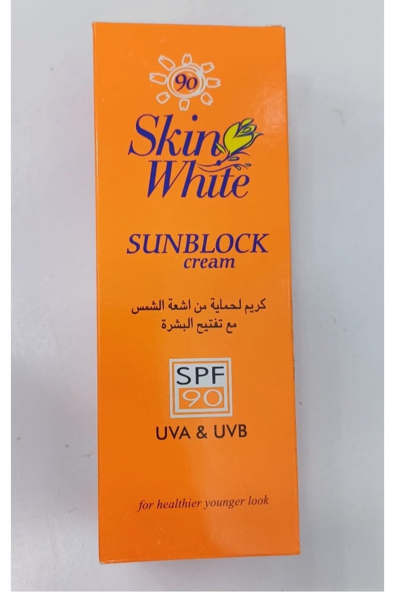Skin White Sunblock Cream SPF 90 UVA & UVB (100g). - Image 2