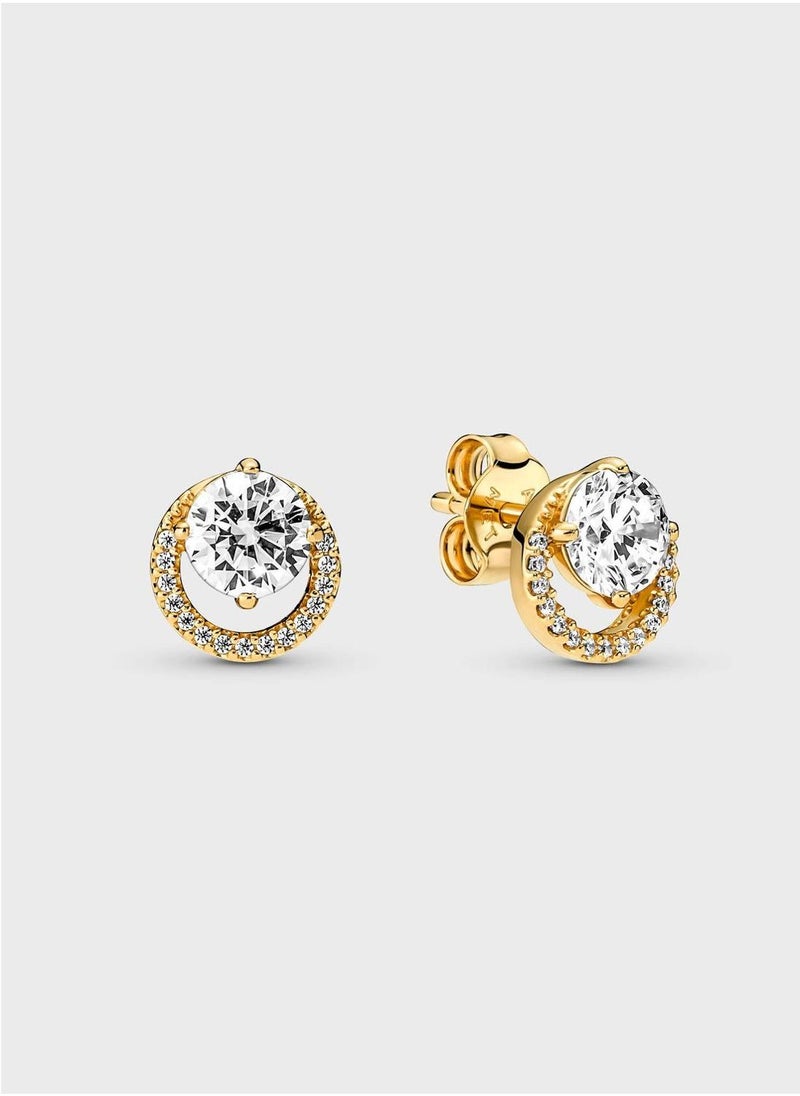 PANDORA Sparkling Round Halo Stud Earrings  - Image 1
