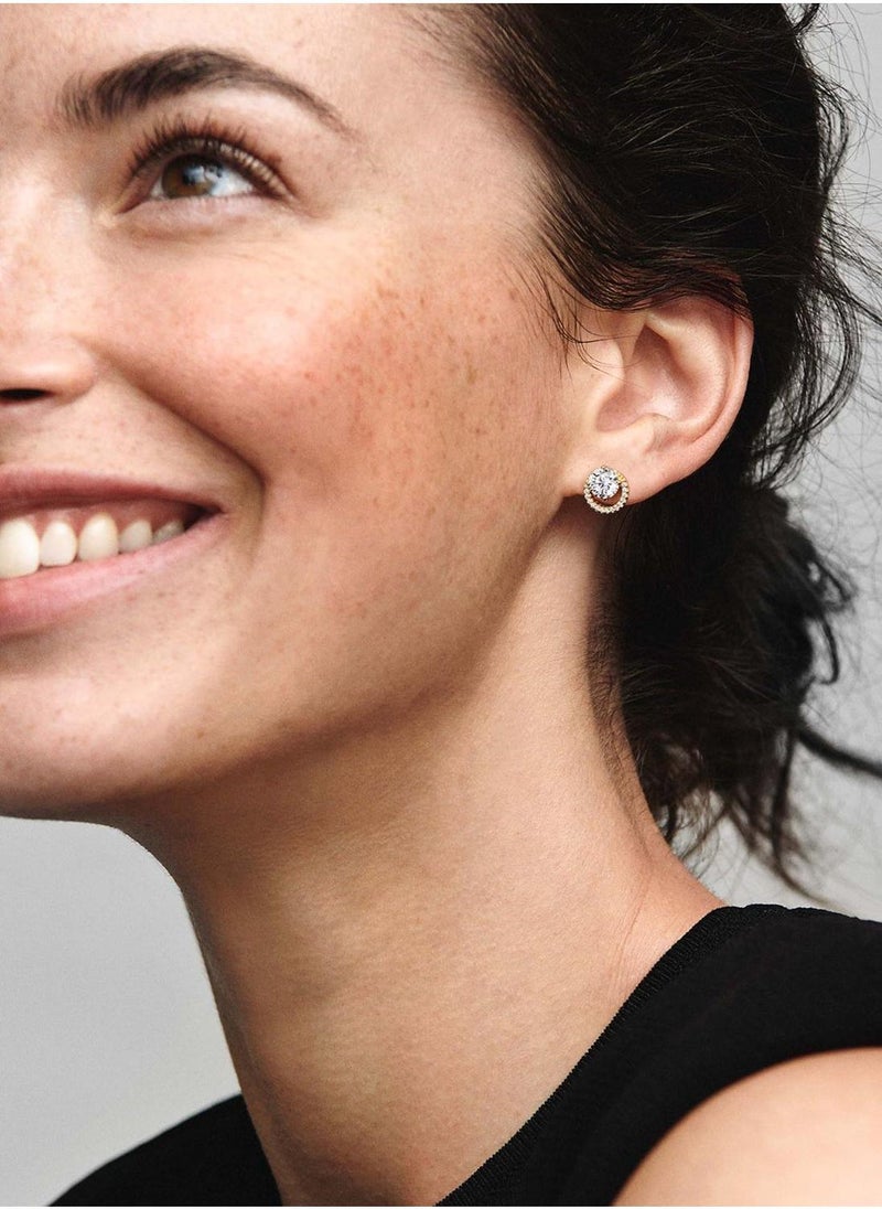 PANDORA Sparkling Round Halo Stud Earrings  - Image 2