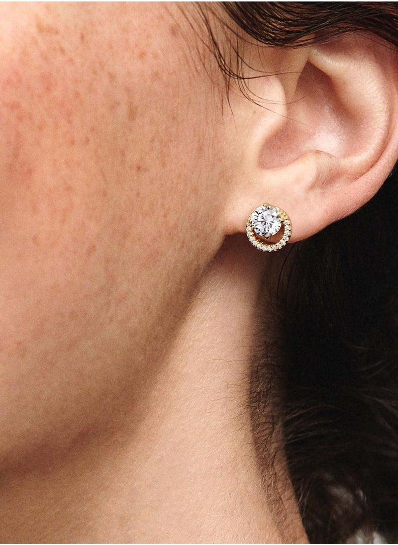 PANDORA Sparkling Round Halo Stud Earrings  - Image 3