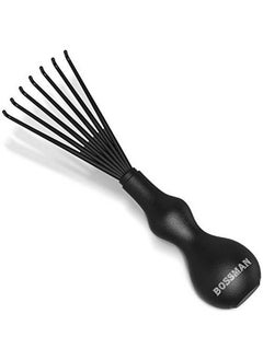 bossman The Claw Hair Brush Cleaner Tool Cleans Boar Bristle Wave Or Plastic Brushes And Combs Hairbrush Cleaning Rake 3 Inch (Black)  - Image 3