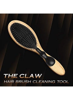bossman The Claw Hair Brush Cleaner Tool Cleans Boar Bristle Wave Or Plastic Brushes And Combs Hairbrush Cleaning Rake 3 Inch (Black)  - Image 4