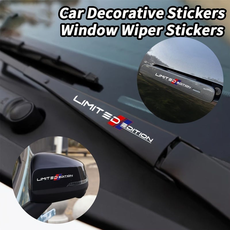 2 Pcs Limited Edition Car Stickers For Wiper Handle Dashboard Rearview Mirror - Image 2